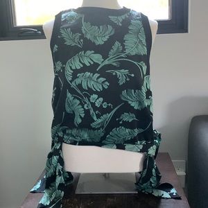 Cinq A Sept tank blouse with fishtail ties size S